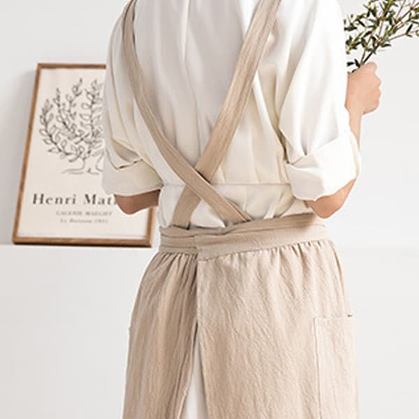 Hjemmevestforklæde - Beige