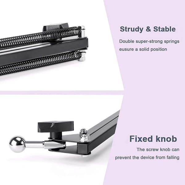 Doven telefon- og tablet-universalholder - Sort