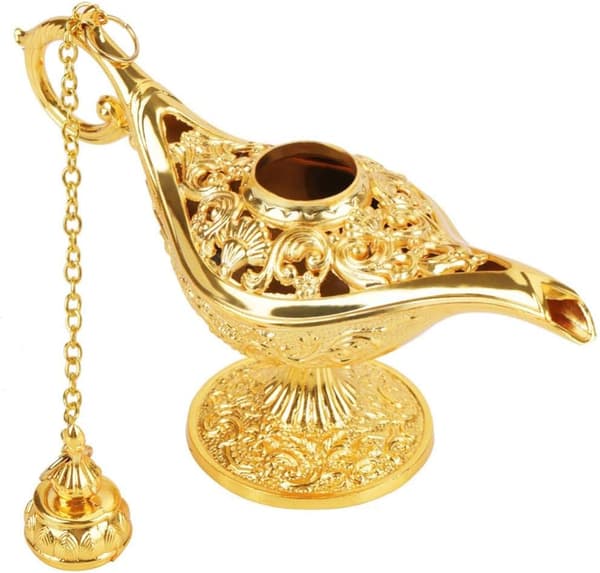 Ønskelampe Aromaterapi Brænder - Guld - 1 stk