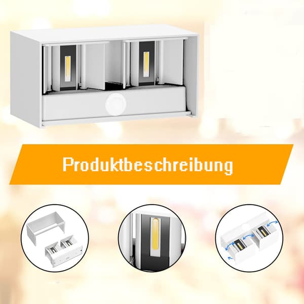 Utomhus induktionsvägglampa - vit induktionsstil