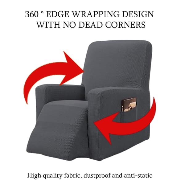 Elastisk funktionel sofa loungestol betræk - mørkegrå