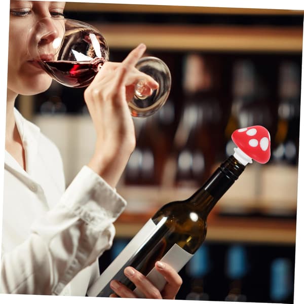 Vinflaskepropper 2 stk. soppformede silikonvinpropper for konservering
