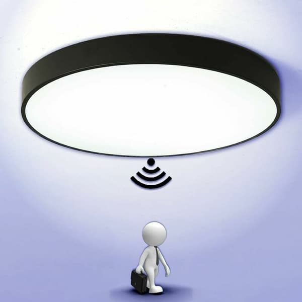 LED loftlampe rund 30CM-18W sort