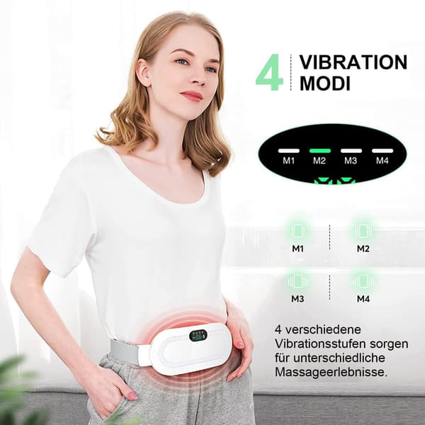 Uppladdningsbart varmkompress livmodervärmebälte - Engelsk version vit topp- och bottenlåda presentförpackning