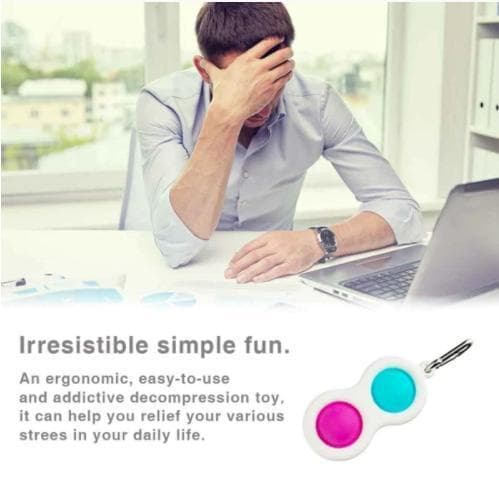 Pop It Sormilelu CE-hyväksytty Sensory Simpl Dimpl - Avaimenperä