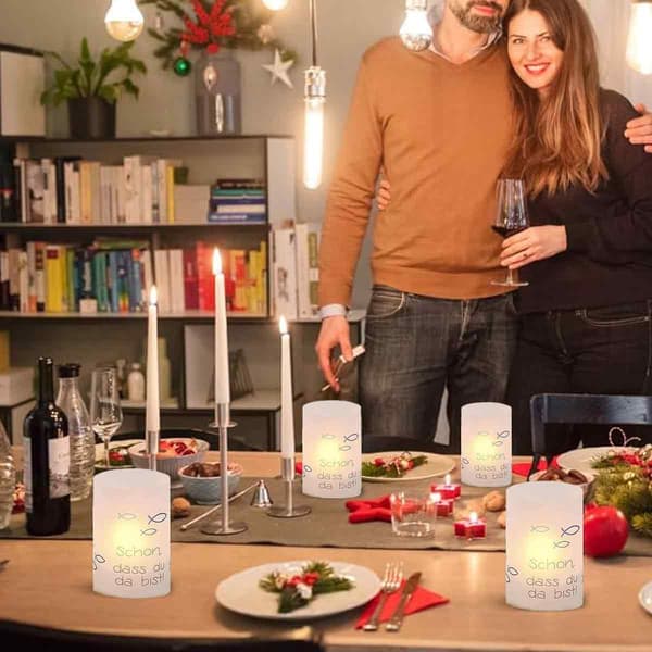 2 sæt lampeskærme til stearinlys - stil én blå 8 stykker pr. sæt