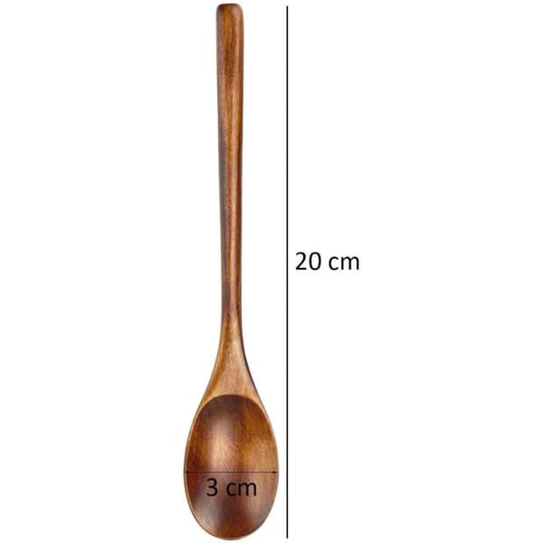 2 kpl - 20 cm pitkävartinen puulusikka