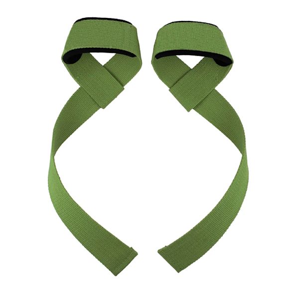 Vadderade åttaformade remmar Marklyft Tyngdlyftning Handled ARM GREEN