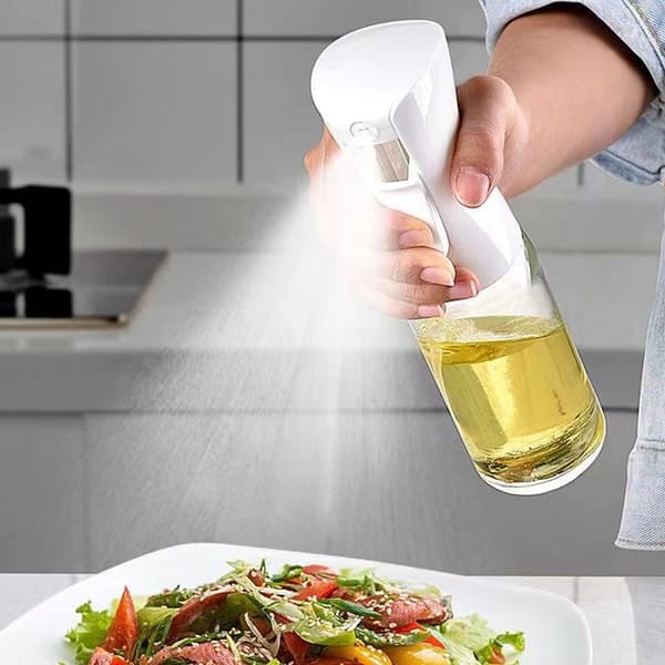 Oljasprayflaska i glas - 2 st - vit + svart