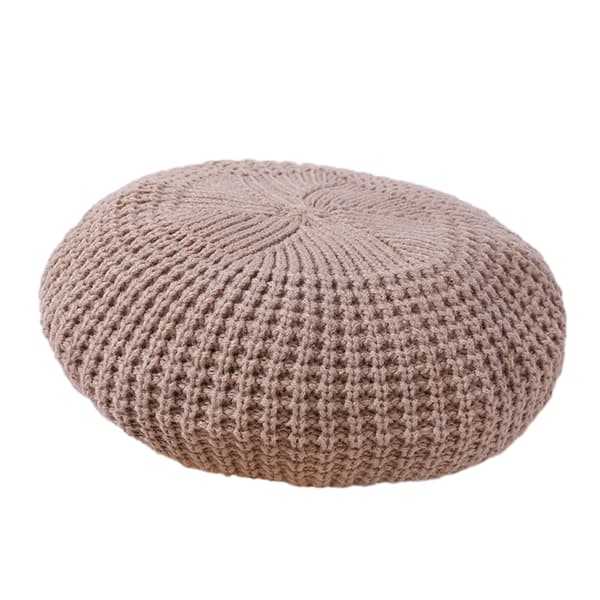 Värikäs neulottu baretti-khaki-M (56-58cm)