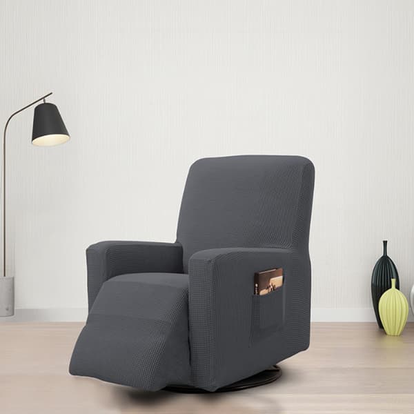 Elastisk funktionel sofa loungestol betræk - mørkegrå