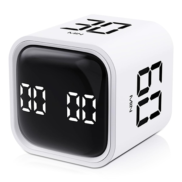 LX-Study Timer Digital Vekkerklokke-F4 Timer Hvit