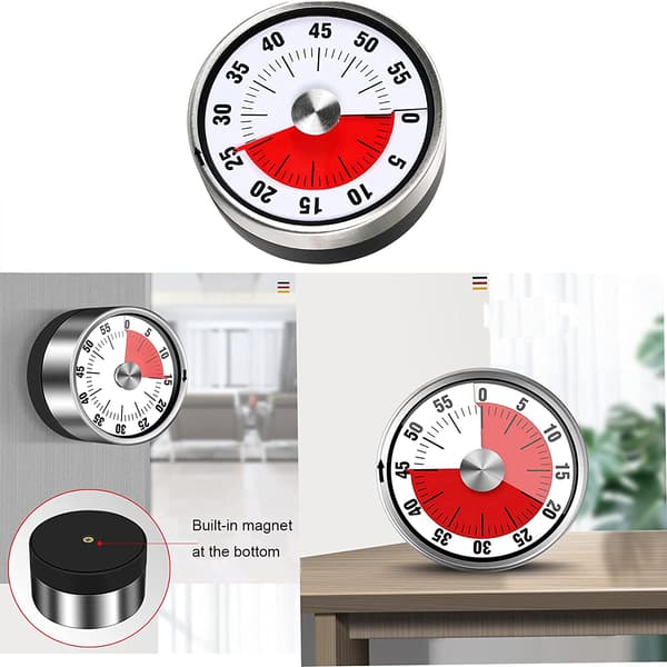 2 stk køkkenvægt mekanisk timer-München hvid mekanisk timer