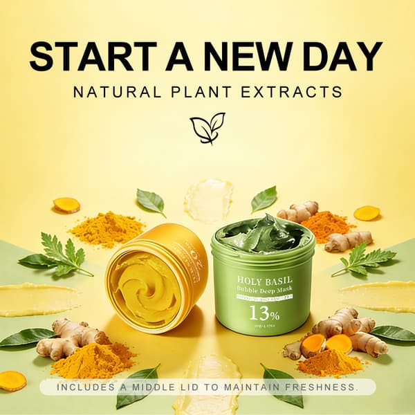HOLY BASIL Bubbel Djupmask (Holy Basil Bubble Mask) YELLOW