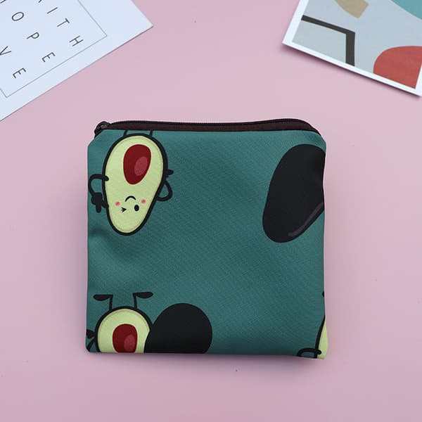 2 stk. opbevaringspose til hygiejnebind til studerende - Avocado + Jordbær