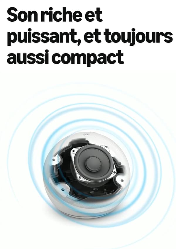 Suuri, eloisa ääni Wi-Fi- ja Bluetooth-älykaiutin | Musta