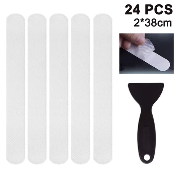 24st 2*38cm Halkfria Badrumsdekaler - Med Skrapa