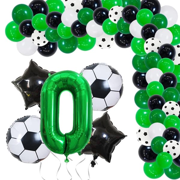 Fodbold aluminiumsfolieballon - Nummer 0