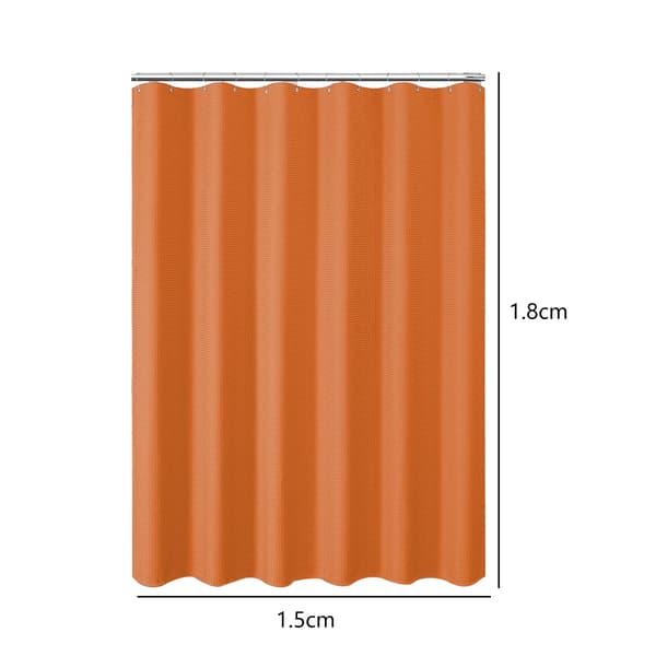 Våfflad duschdraperi - bredd 1,5m*höjd 1,8m duschdraperi - orange våffla