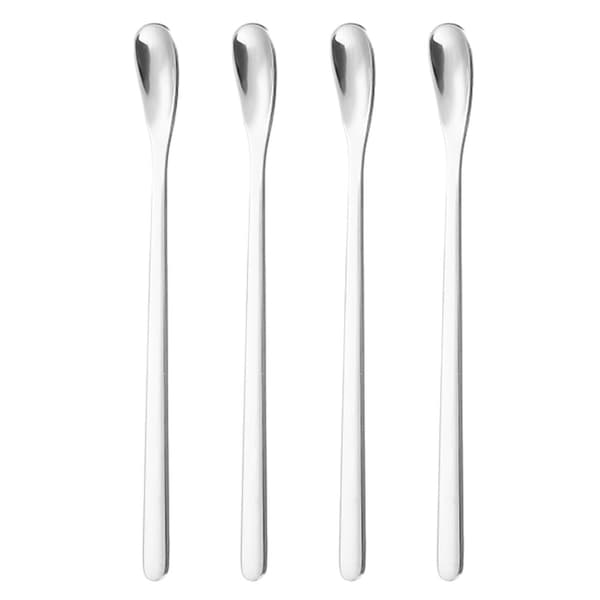 4 pientä baarilusikkaa - 14cm luonnollinen väri