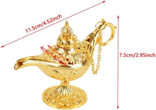 Ønskelampe Aromaterapi Brænder - Guld - 1 stk