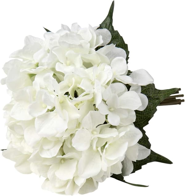 Hortensia kunstig blomst hvit
