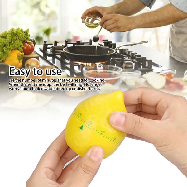 Køkken Mekanisk Citron Timer - Citron Plastik