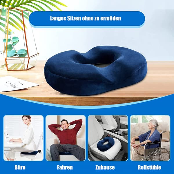 Marineblå-Memory Foam Pude