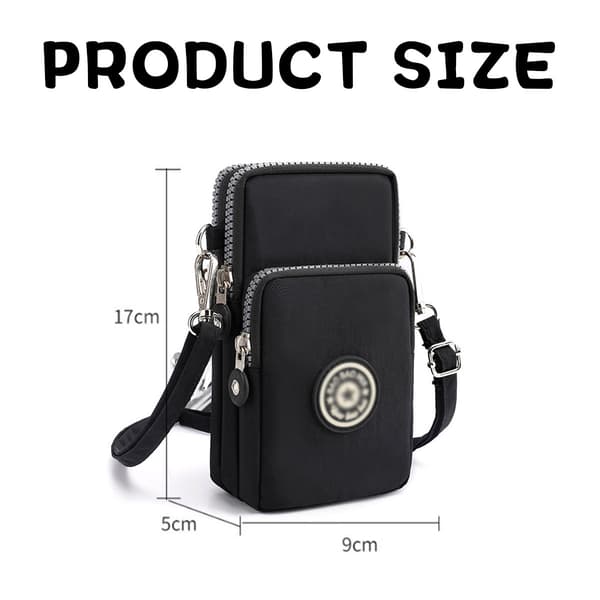 Crossbody telefonveske - Svart