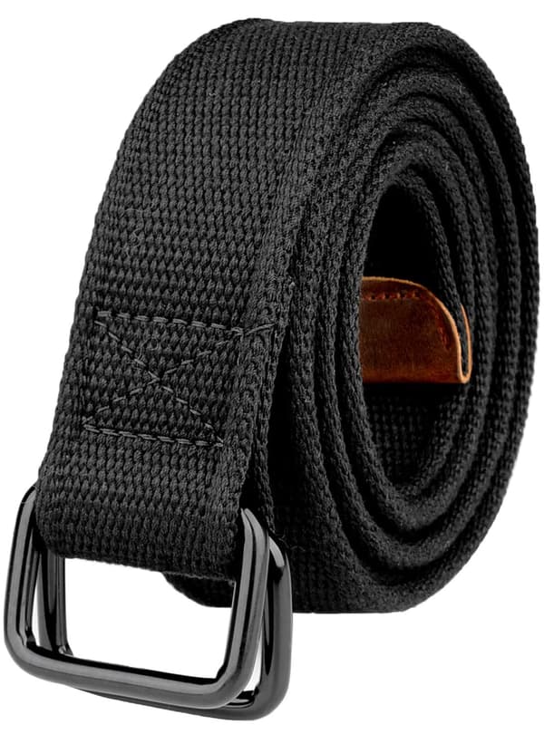 1 st dubbelspänne flätat bälte--svart--125cm