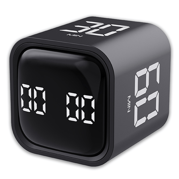 LX-Study Timer Digital Vekkerklokke-F4 Timer Svart