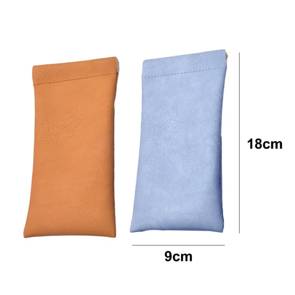 2 stk. solbrilleopbevaringspose - blå + orange