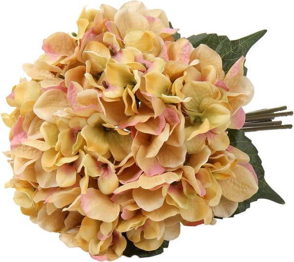 Hortensia kunstig blomst gul