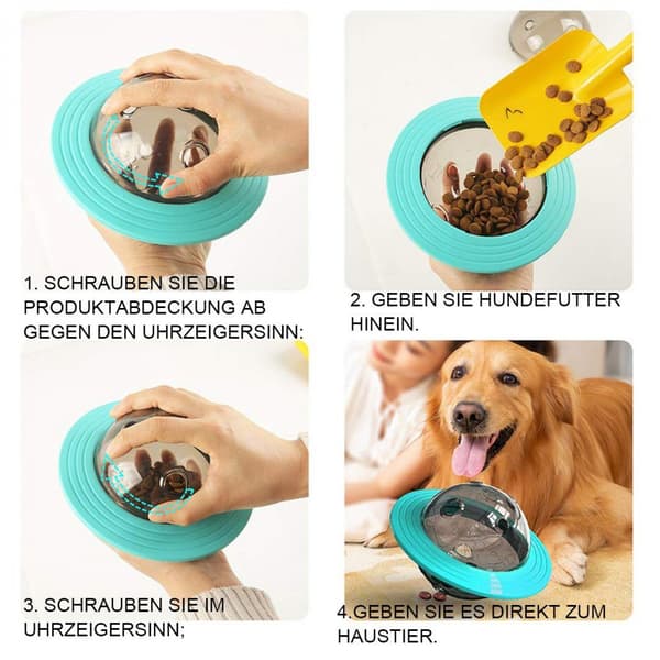 Blå Snackball Slikkugle til Hunde Snackball