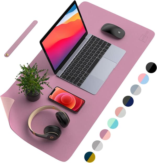 Musemåtte i plast - 60*30 cm dobbeltsidet lilla+pink