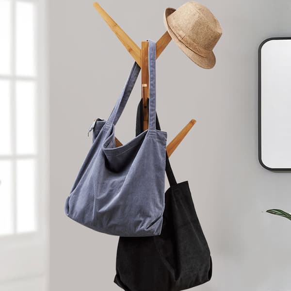 Kordfløyel Canvas Tote Bag - Mørkegrå