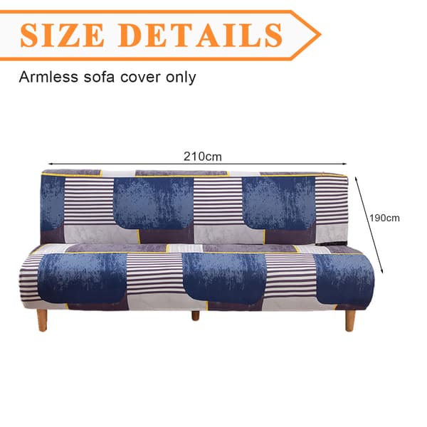 1 st armlös sofföverdrag - underbart utrymme - bäddsoffa king size 190-210