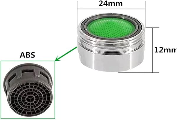 3-kranlufter - utvendig gjenge 24mm (kobberskall)