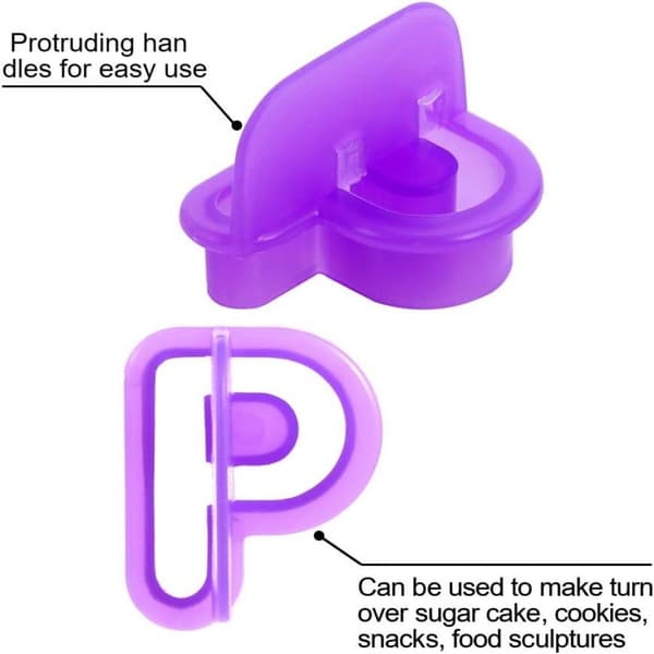 40 stk. Alfabetnummer Plastikkjeksform Fondantform