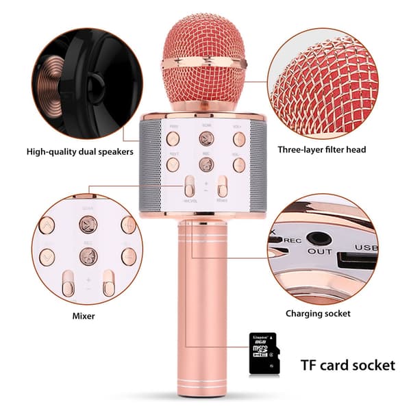 LX-Rose Gold Trådlös Bluetooth-mikrofon