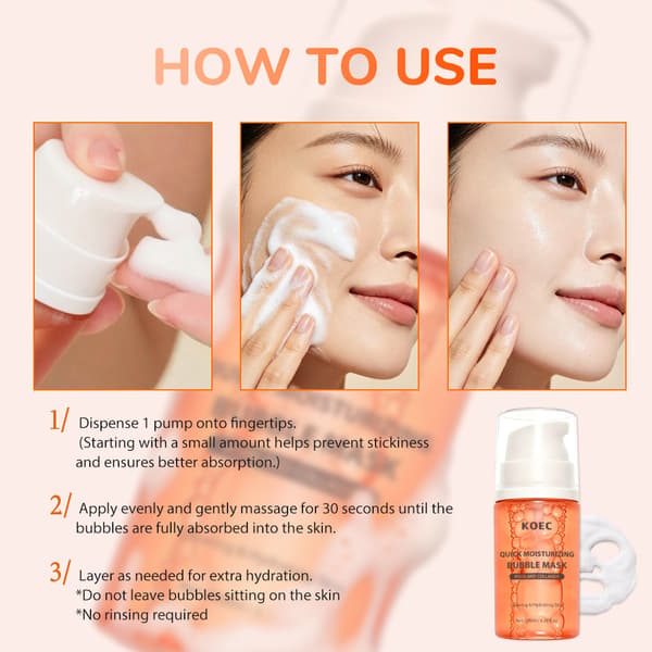KOEC Collagen PDRN Bubble Mask 30 sekunders snabblyftande bubbelmask