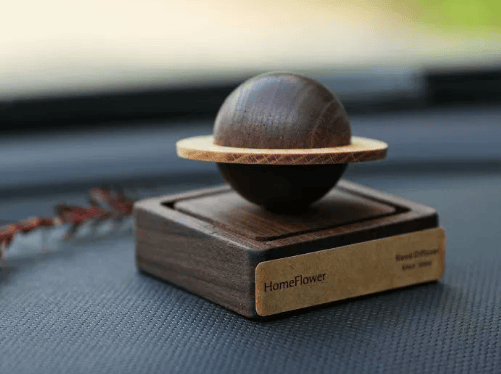 Diffuser i svart valnøttre, miniplanet, kreativ, dekorativ diffuser for innendørs og bil, håndlaget diffuser for eteriske oljer