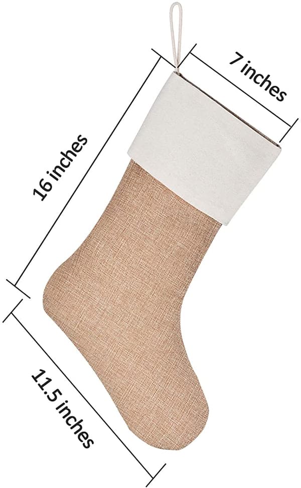 5 stk julelinstrømper - bredde 28*høyde 55CM hvit