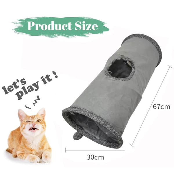 1 stk Katte moro tunnel-Grå-D30X67cm