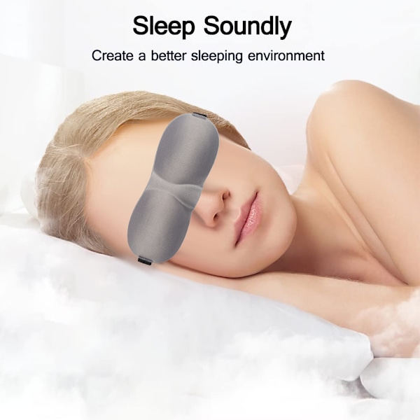 3st 3D Ögonmask - Standardutgåva Grå