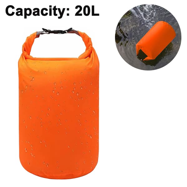 Udendørs multifunktionel drivende opbevaringspose - Orange 20L
