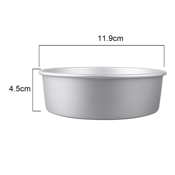 Rund Anode Kakeform med Avtakbar Bunn - Anodisert - 4 Tommer