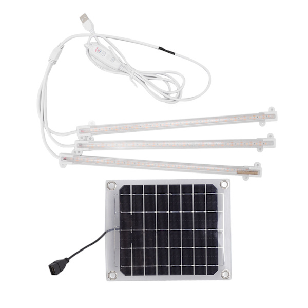 Solcelle vekstlys - 30W (3 rør)