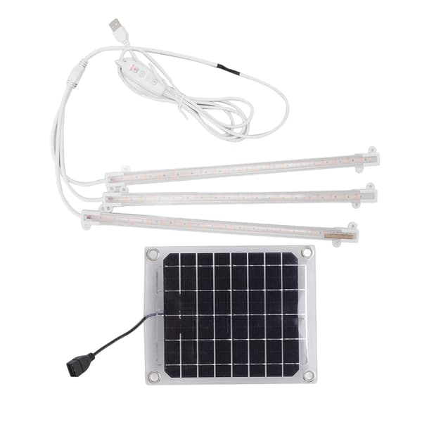 Solcellsdriven växtlampa - 30W (3 rör)