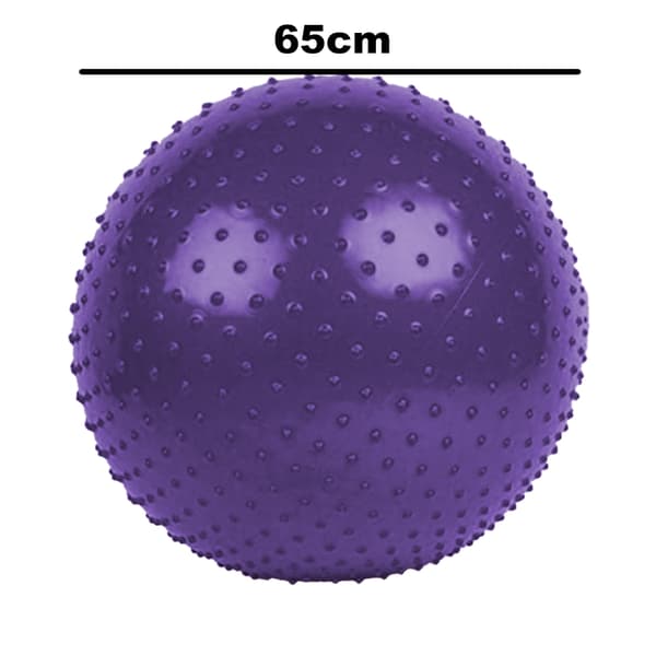 Yogabold massage type-65cm-lilla+pumpe+luftudtrækker+luftprop